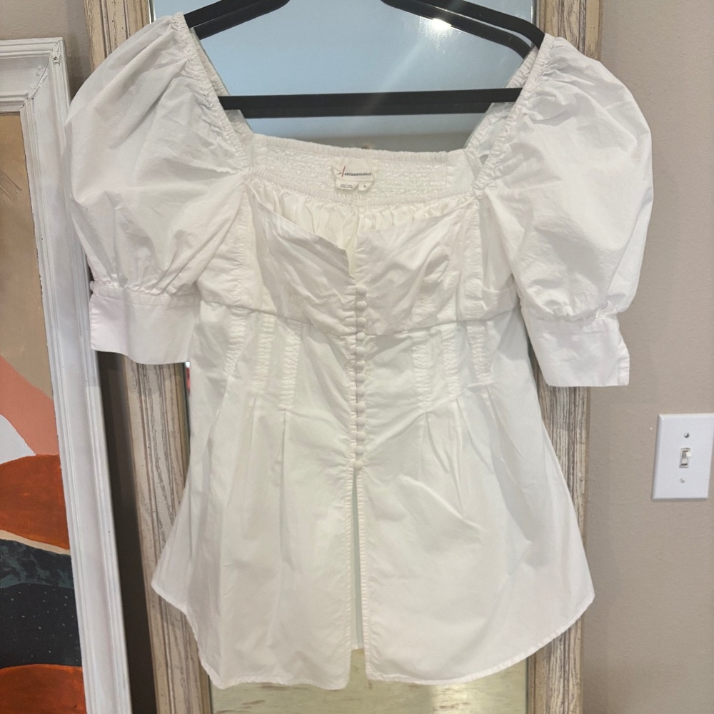 Anthropologie Free People White Blouse S